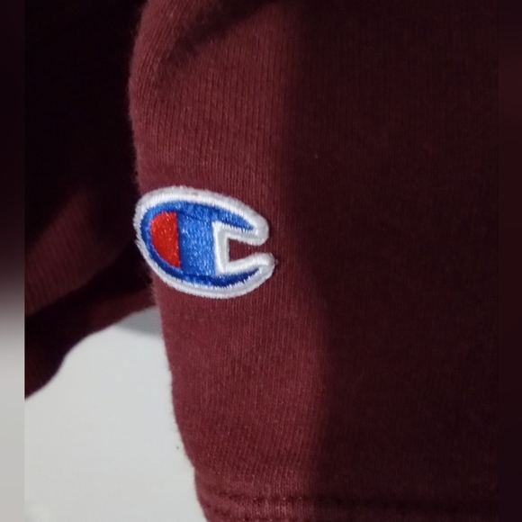Champion Men's Burgundy Hoodie - Picture 2 of 5